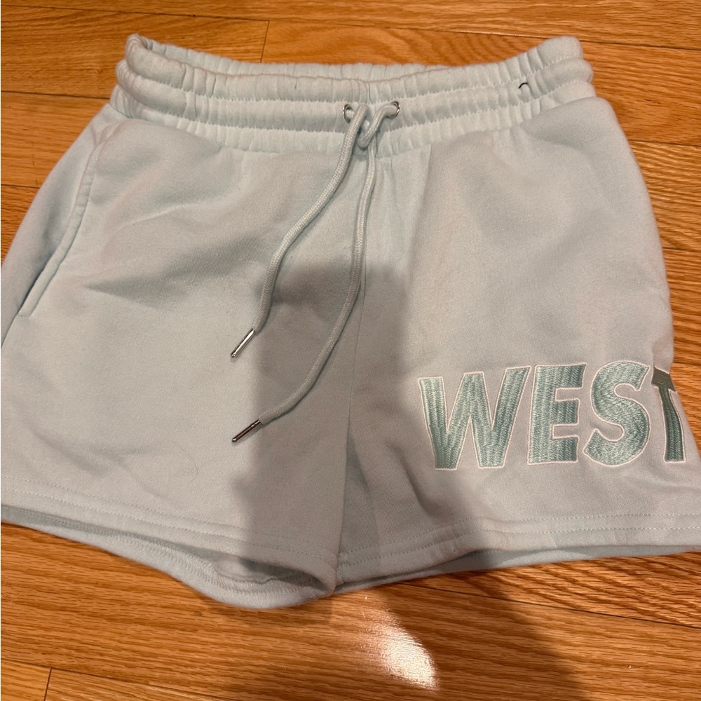 T.J.Maxx Light Aqua "WEST" Women's Athletic Lounge Shorts